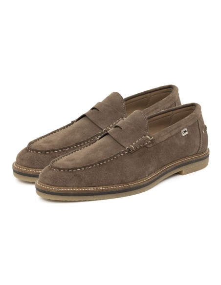 Brown suede moccasin