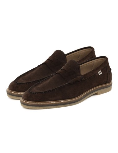 Brown suede moccasin