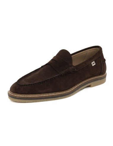 Brown suede moccasin