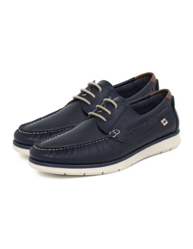 Nautique de peau cuir TUANE-NAVY