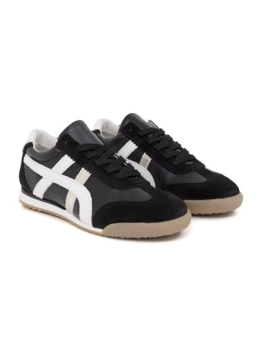 baskets femme de peau le noir W-CHIC-NEGRO