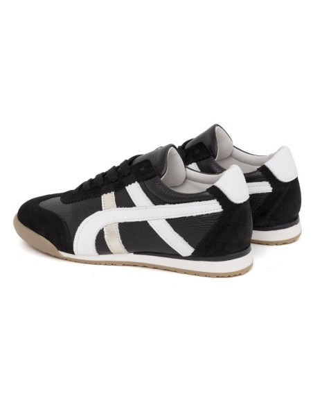 Black leather Women's sneakers