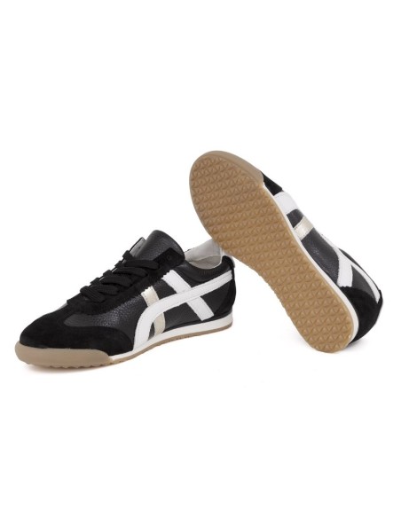 baskets femme de peau le noir W-CHIC-NEGRO