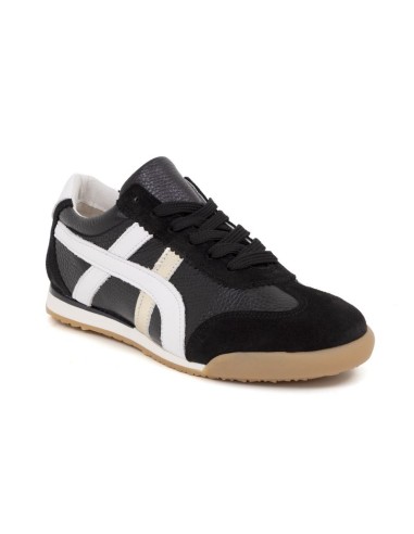 baskets femme de peau le noir W-CHIC-NEGRO