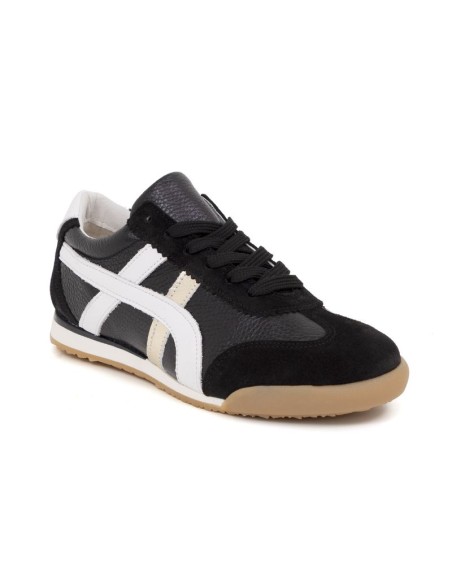 Black leather Women's sneakers