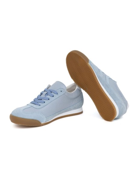 Blue leather Women's sneakers