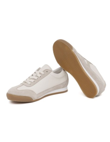 Beige leather Women's sneakers