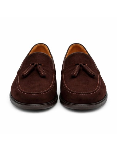 Mocasín de ante con borlas color marrón