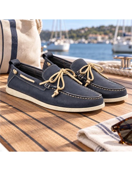 Nautique suède bleu NACORI-NAVY