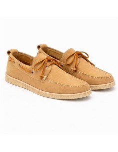 Beige nubuck boat shoe 2