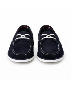 Blue suede boat shoe 2