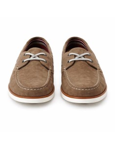 Beige suede boat shoe 2