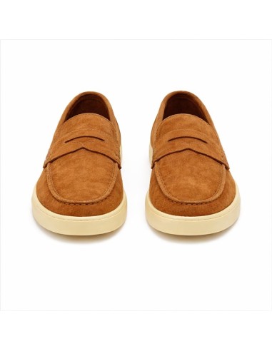 Mocasín de ante con antifaz color cuero