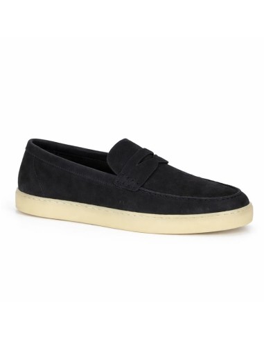Mocassin suède bleu SAVORA-MARINO