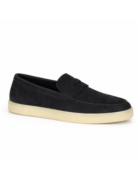 Mocassin suède bleu SAVORA-MARINO