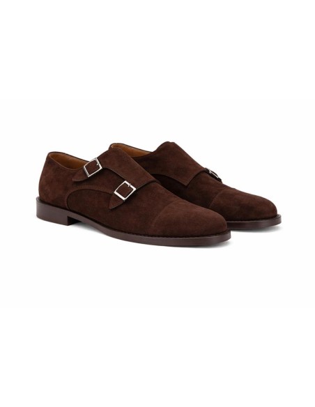 chaussure avec boucle suède marron SOLVER-BROWN