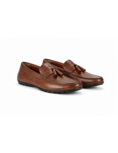 Brown leather moccasin 2