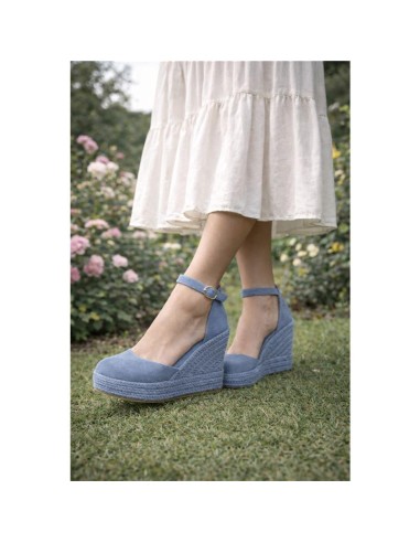 Espadrilles femme lisse bleu W-AMELIA-JEANS