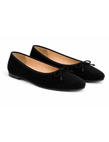 Black suede Ballet Flat
