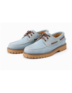 Blue suede Womens boat shoes 2
