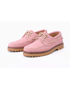 Pink suede Womens boat shoes 2