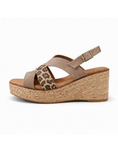 Grey leather espadrilles for women