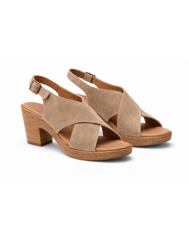 sandales femme suède beige W-SALENA-BEIGE