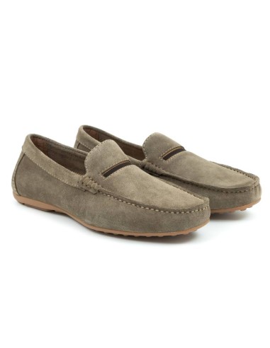 Beige suede moccasin