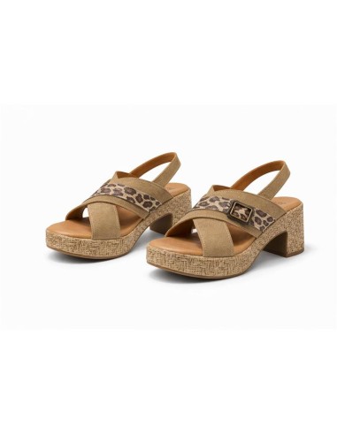 sandales femme de peau beige W-SANURI-TAUPE