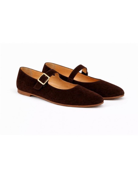 Brown leather Ballet Flat