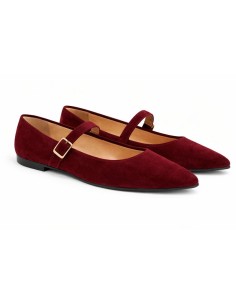Ballerine suède Bordeaux W-VENILO-BURGUNDY