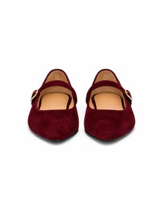 Ballerine suède Bordeaux W-VENILO-BURGUNDY 2