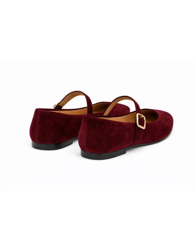 Burgundy suede Ballet Flat