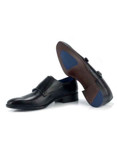 chaussure avec boucle de peau le noir CREVIL-NEGRO