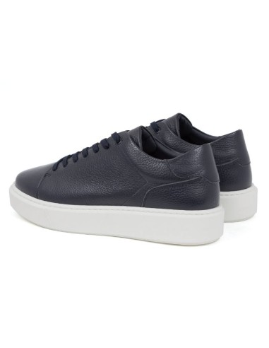 Sneakers de piel liso color azul
