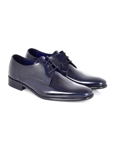 Derby de peau cuir PAGRO-NAVY