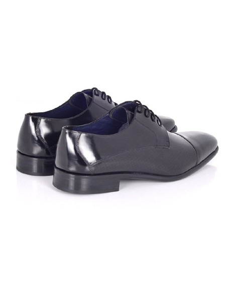 Derby de peau le noir PAKEL-BLACK