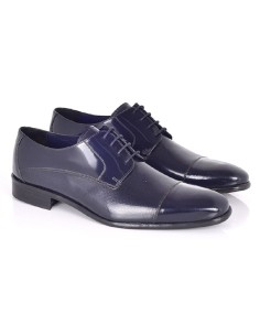Derby de peau bleu PAKEL-NAVY 2
