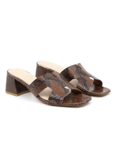 sandales femme de peau marron W-TULA-BROWN