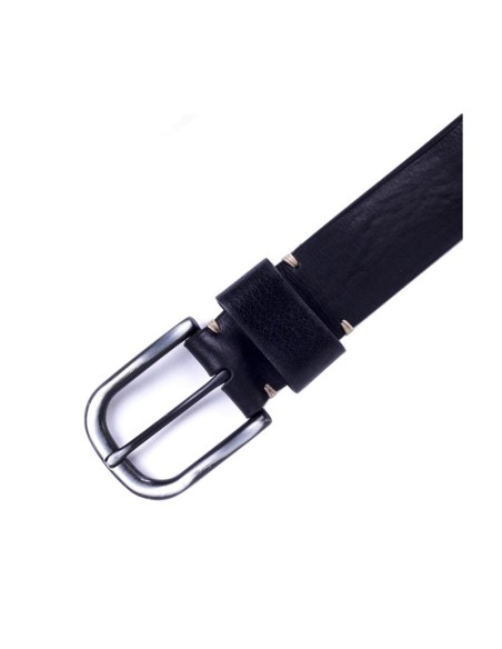 Black leather belt