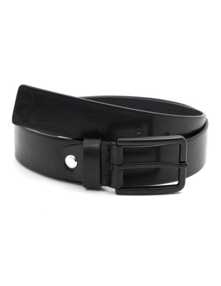 Black leather belt
