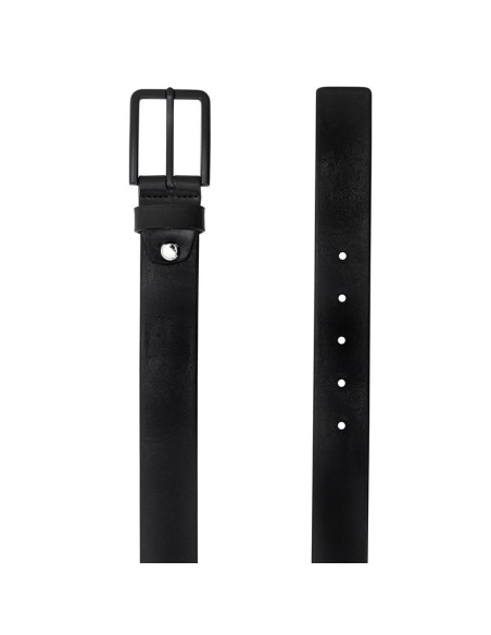 Black leather belt