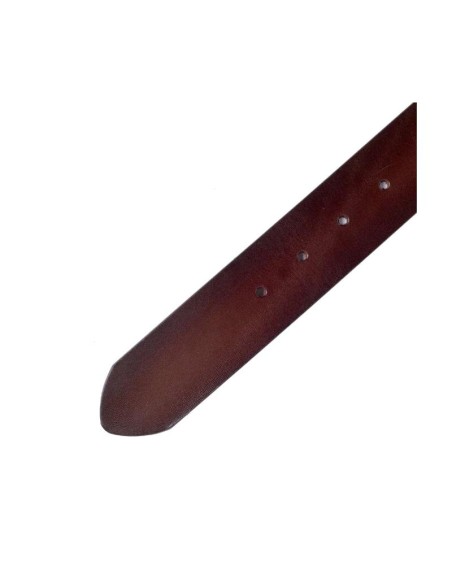 Cinturón de piel acabado a mano color cuero