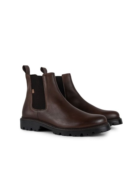 bottines chelsea de peau marron BRIO-BROWN