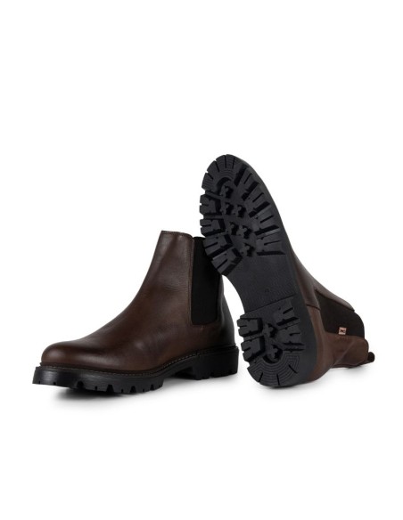 bottines chelsea de peau marron BRIO-BROWN