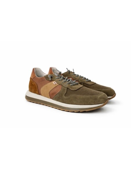 Brown suede sport shoe