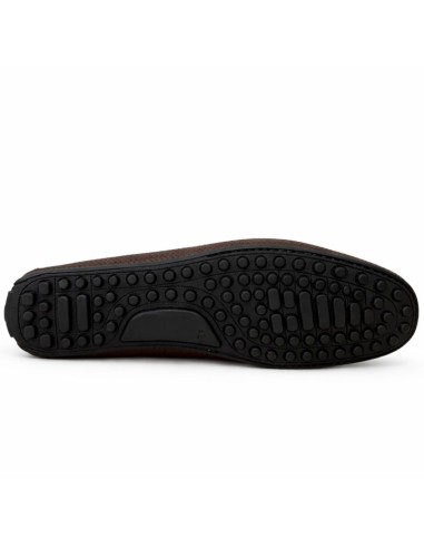 Brown leather moccasin