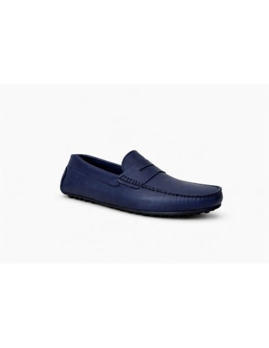Mocassin de peau bleu MOCFAZ-MARINO