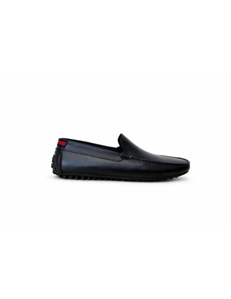 Mocassin de peau le noir MOCSAFLAG-NEGRO