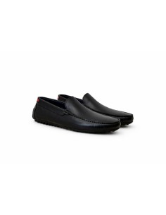 Mocasín de piel con antifaz color negro 2